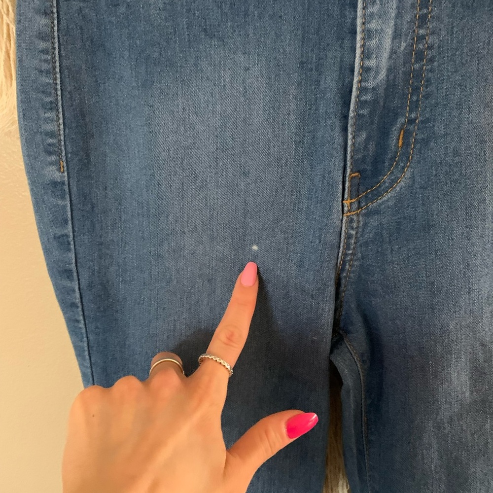 🖤Vibrant M.I.U Fringe Bottom Flare Jeans Size 25 - Picture 8 of 8
